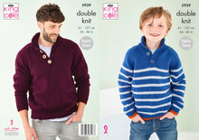 Load image into Gallery viewer, King Cole DK Knitting Pattern - Mens &amp; Boys Sweaters (5939)