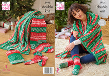 Load image into Gallery viewer, King Cole DK Knitting Pattern - Blanket Socks &amp; Hot Water Bottle Cover (5942)