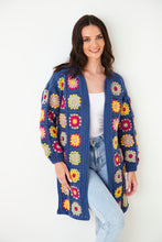 Load image into Gallery viewer, King Cole Double Knit Crochet Pattern - Ladies Flower Panel Cardigans (5943)