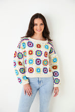 Load image into Gallery viewer, King Cole Double Knit Crochet Pattern - Ladies Flower Panel Jumper &amp; Top (5944)