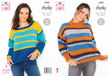 Load image into Gallery viewer, King Cole Chunky Knitting Pattern - Ladies Sweaters (5949)