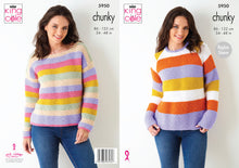 Load image into Gallery viewer, King Cole Chunky Knitting Pattern - Ladies Sweaters (5950)