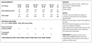 King Cole Aran Knitting Pattern - Ladies Tank Tops (5958)