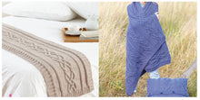 Load image into Gallery viewer, King Cole Aran Knitting Pattern - Blanket Cushion &amp; Bed Runner (5959)