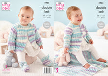 Load image into Gallery viewer, King Cole DK Knitting Pattern  Baby Matinee Coat Cardigan &amp; Blanket (5965)