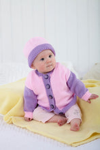 Load image into Gallery viewer, King Cole DK Knitting Pattern - Baby Hoodie Cardigan &amp; Hat (6001)