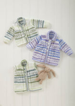 Load image into Gallery viewer, King Cole Double Knitting Pattern 6003 - Baby Jacket, Cardigan &amp; Waistcoat