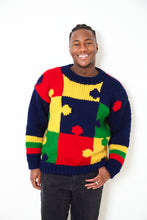 Load image into Gallery viewer, King Cole Super Chunky Knitting Pattern - Unisex Jigsaw Sweater (6005)