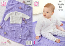 Load image into Gallery viewer, King Cole DK Knitting Pattern - Baby Cardigans &amp; Blanket (6013)