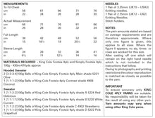 Load image into Gallery viewer, King Cole 4ply Knitting Pattern - Childrens Sweater &amp; Hoodie (6028)