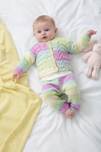 King Cole DK Knitting Pattern - Baby Hoody Cardigan & Leggings (6030)