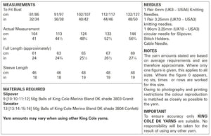 King Cole Double Knit Knitting Pattern - Ladies Slipover & Sweater (6035)