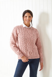 King Cole Double Knit Knitting Pattern - Ladies Slipover & Sweater (6035)