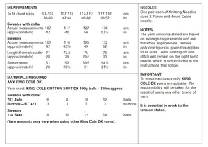 King Cole DK Knitting Pattern - Mens Sweaters (6037)