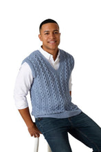 Load image into Gallery viewer, King Cole DK Knitting Pattern - Mens Sweater Vest &amp; Waistcoat (6038)