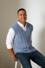 Load image into Gallery viewer, King Cole DK Knitting Pattern - Mens Sweater Vest &amp; Waistcoat (6038)