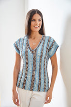 Load image into Gallery viewer, King Cole 4ply Knitting Pattern - Women&#39;s Short Sleeved Top &amp; Pullover (6041)
