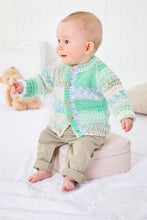 Load image into Gallery viewer, King Cole Aran Knitting Pattern - Baby Sweater Jacket &amp; Hat (6050)