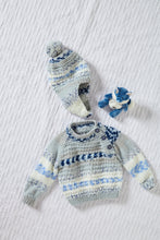Load image into Gallery viewer, King Cole Aran Knitting Pattern - Baby Sweater Jacket &amp; Hat (6050)