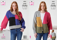 Load image into Gallery viewer, King Cole Super Chunky Knitting Pattern - Women&#39;s Cardigan &amp; Sweater 6063