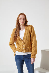 King Cole Super Chunky Knitting Pattern - Women's Cardigan & Waistcoat 6065