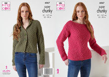 Load image into Gallery viewer, King Cole Celestial Super Chunky Knitting Pattern - Womens Jacket &amp; Sweater 6067