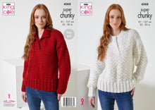 Load image into Gallery viewer, King Cole Celestial Super Chunky Knitting Pattern – Women’s Sweaters (6068)