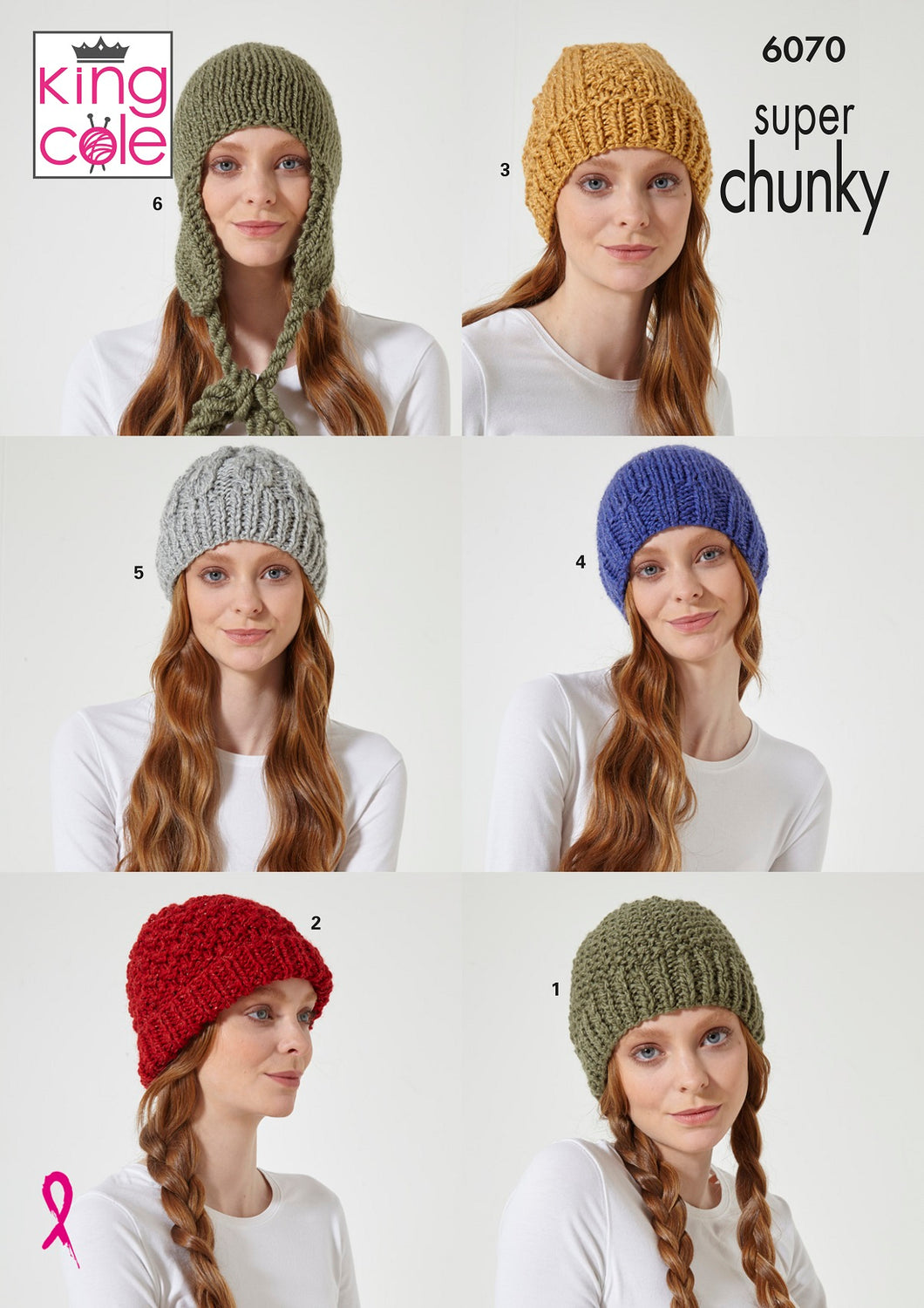 King Cole Celestial Super Chunky Knitting Pattern – Women’s Hat’s (6070)