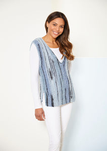 King Cole Chunky Knitting Pattern - Ladies Cardigan and Tank Top (6072)