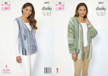 Load image into Gallery viewer, King Cole Chunky Knitting Pattern - Ladies Cardigan and Tank Top (6072)