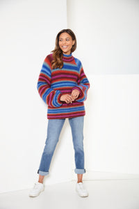 King Cole Chunky Knitting Pattern - Ladies Cardigan, Sweater and Hat (6074)