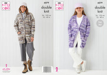 Load image into Gallery viewer, King Cole Easy Knit DK Knitting Pattern Lady's &amp; Girl's Cardigans (6079)