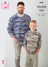 Load image into Gallery viewer, King Cole DK Knitting Pattern - Mens Sweaters (6081)