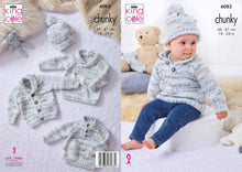 Load image into Gallery viewer, King Cole Chunky Knitting Pattern - Baby Jacket, Sweater &amp; Hat (6083)