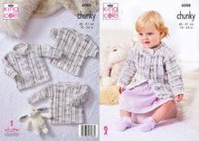 Load image into Gallery viewer, King Cole Knitting Pattern - Chunky Babies Tops and Cardigan 6088
