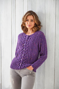 King Cole Double Knitting Pattern - Ladies Raglan Cardigan & Sweater (6092)