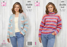 Load image into Gallery viewer, King Cole Double Knitting Pattern - Ladies Sweater &amp; Jacket (6094)
