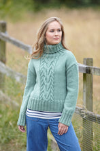 Load image into Gallery viewer, King Cole Aran Knitting Pattern - Ladies Sweaters (6098)