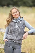 Load image into Gallery viewer, King Cole Double Knitting Pattern - Ladies Waistcoat &amp; Button Up Tank Top (6100)