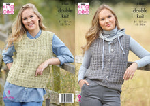 Load image into Gallery viewer, King Cole Double Knitting Pattern - Ladies Waistcoat &amp; Button Up Tank Top (6100)