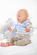Load image into Gallery viewer, King Cole DK Pattern - Baby Raglan Jacket, Hat, Blanket &amp; Cushion cover (6101)