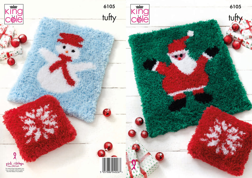 King Cole Tufty Knitting Pattern - Christmas Accessories (6105)