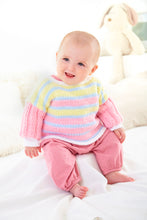 Load image into Gallery viewer, King Cole Chunky Knitting Pattern - Babies Cardigan, Hat and Top (6107)