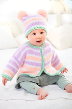 Load image into Gallery viewer, King Cole Chunky Knitting Pattern - Babies Cardigan, Hat and Top (6107)