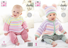 Load image into Gallery viewer, King Cole Chunky Knitting Pattern - Babies Cardigan, Hat and Top (6107)