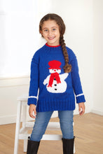 Load image into Gallery viewer, King Cole DK Knitting Pattern - 6147 Christmas Festive Snowman Sweaters