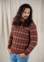 Load image into Gallery viewer, Wendy Aran Knitting Pattern - Unisex Striped Sweater (6154)