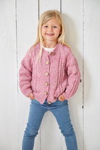 Load image into Gallery viewer, King Cole Knitting Pattern - Kids Sweater &amp; Cardigan (6154)