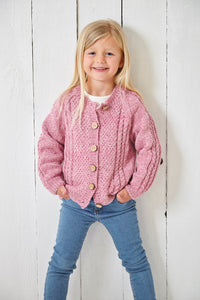 King Cole Knitting Pattern - Kids Sweater & Cardigan (6154)