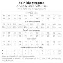 Load image into Gallery viewer, Wendy Aran Knitting Pattern - Unisex Fairisle Sweater (6155)